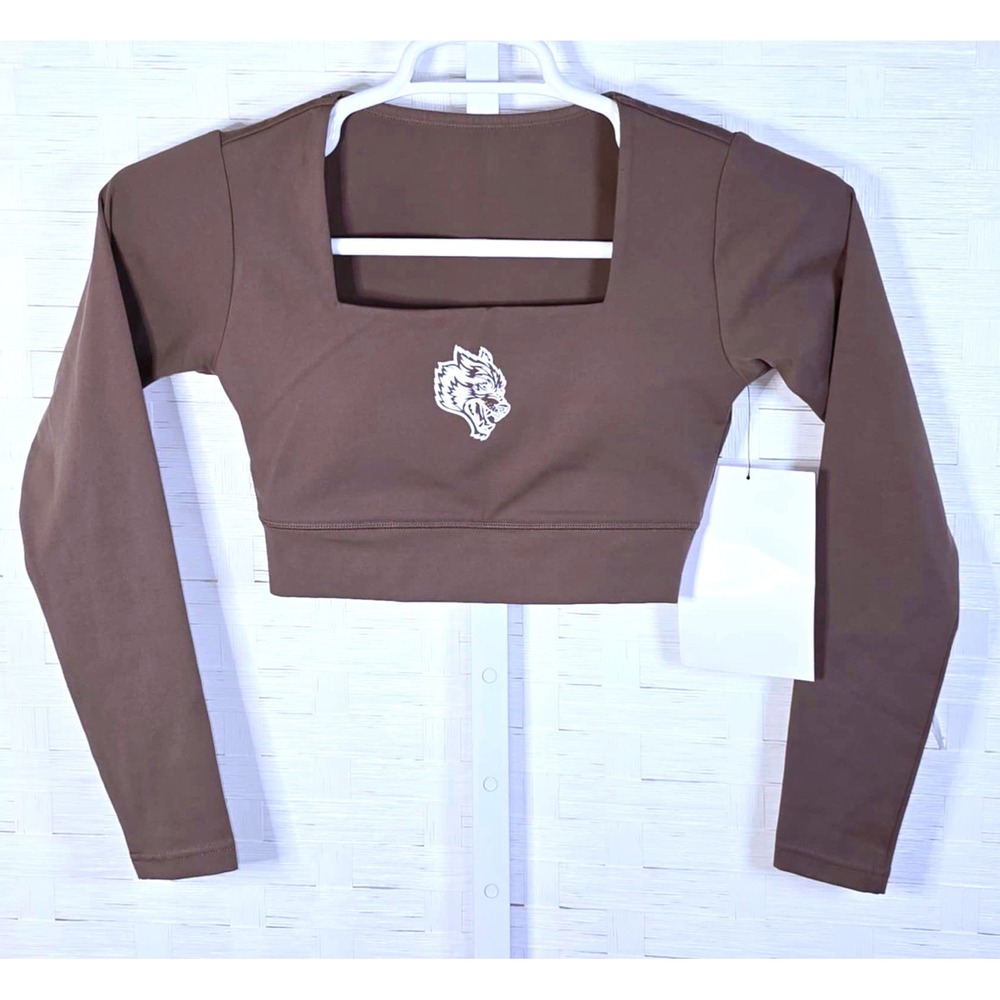 Darc Sport SHE Soul Jade Energy Long Sleeve Crop Top Mauve Size Sm Sample Tag